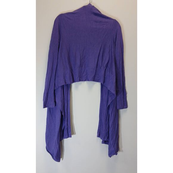 Bcbg max womens small cardigan sweater waterfall silk cashmere purple - Picture 3 of 9